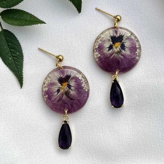 Pressed Flower Earrings