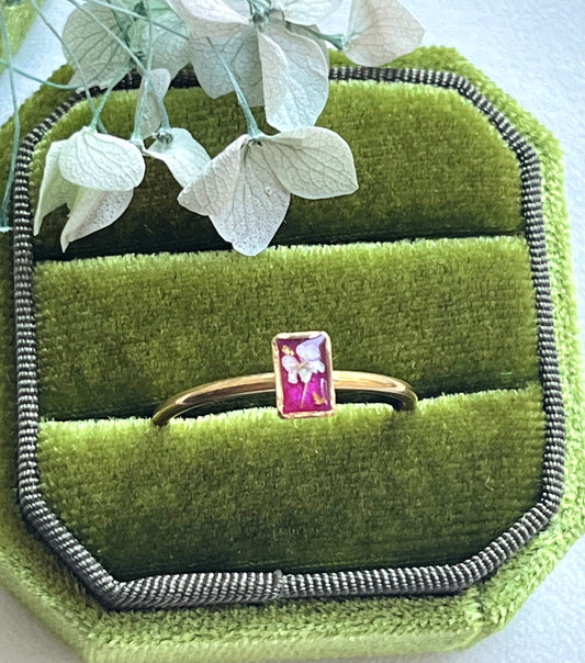 Pressed Flowers | Stainless Steel | Adjustable