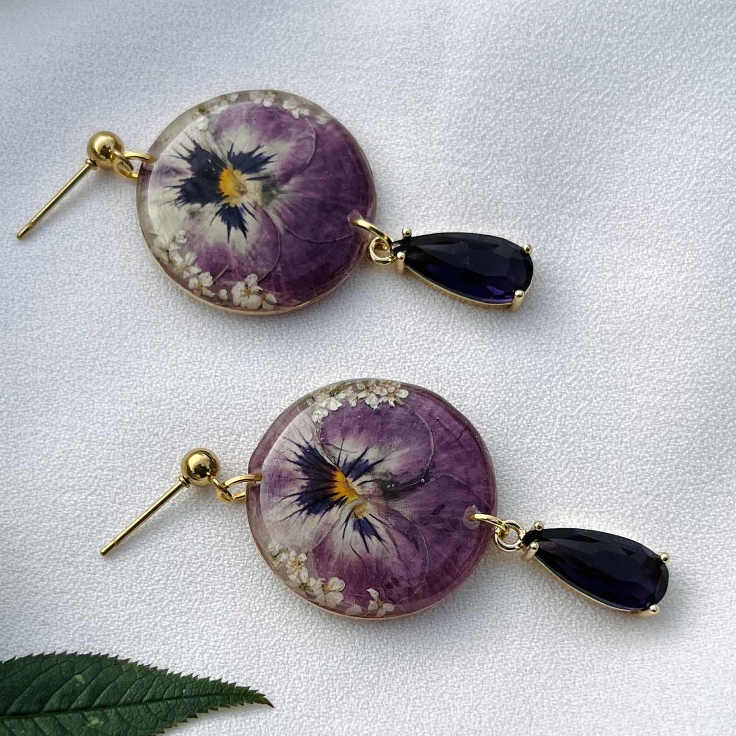 Pressed Flower Earrings