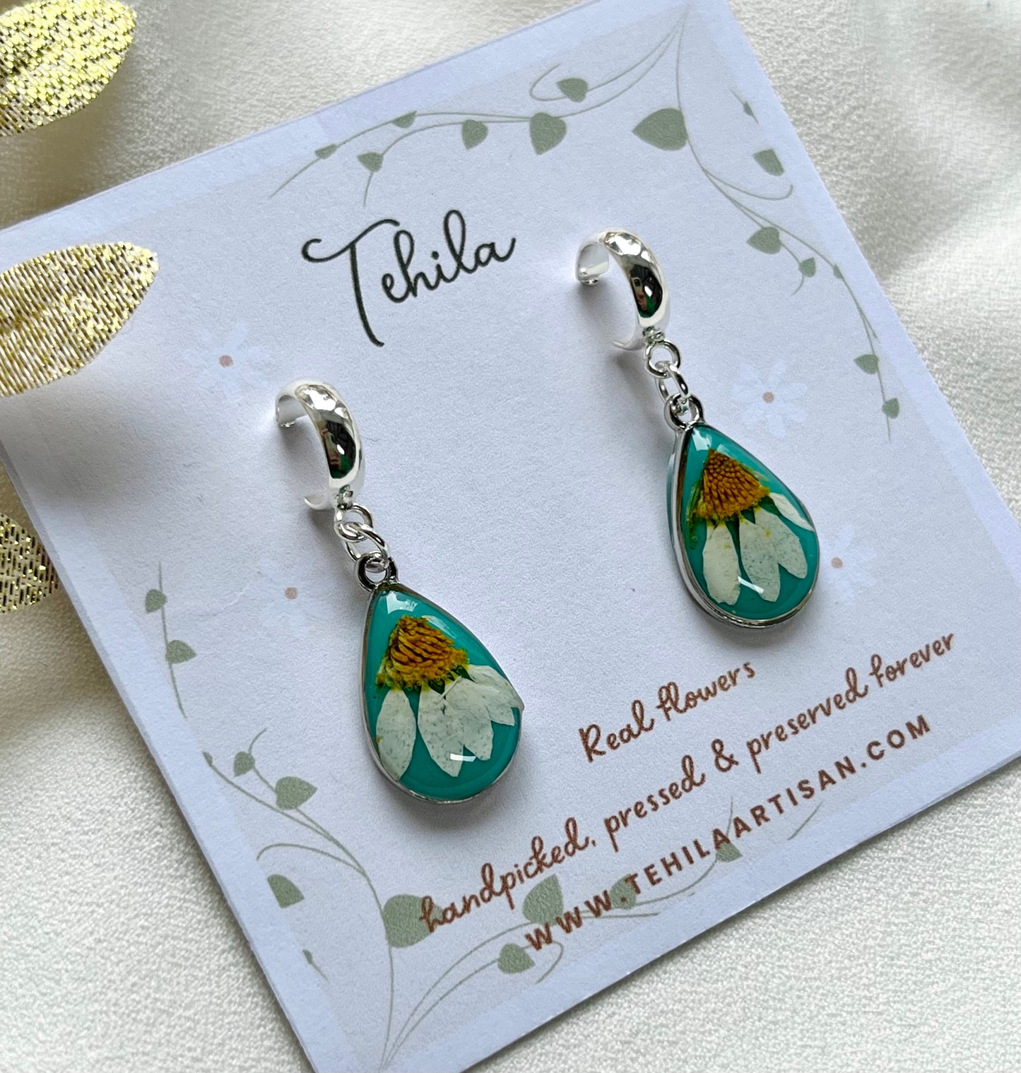 Real Flower Earrings