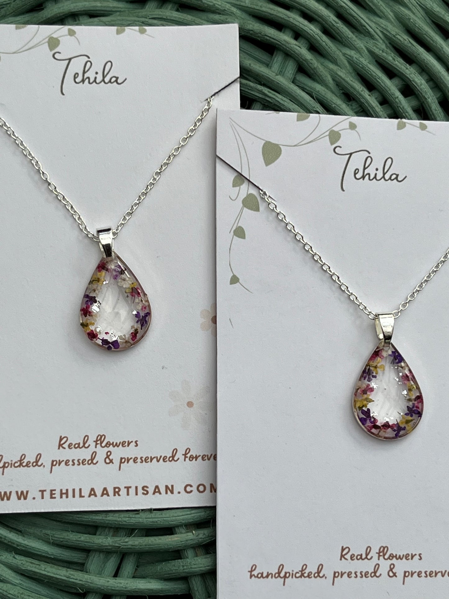 Pressed Flower Necklace