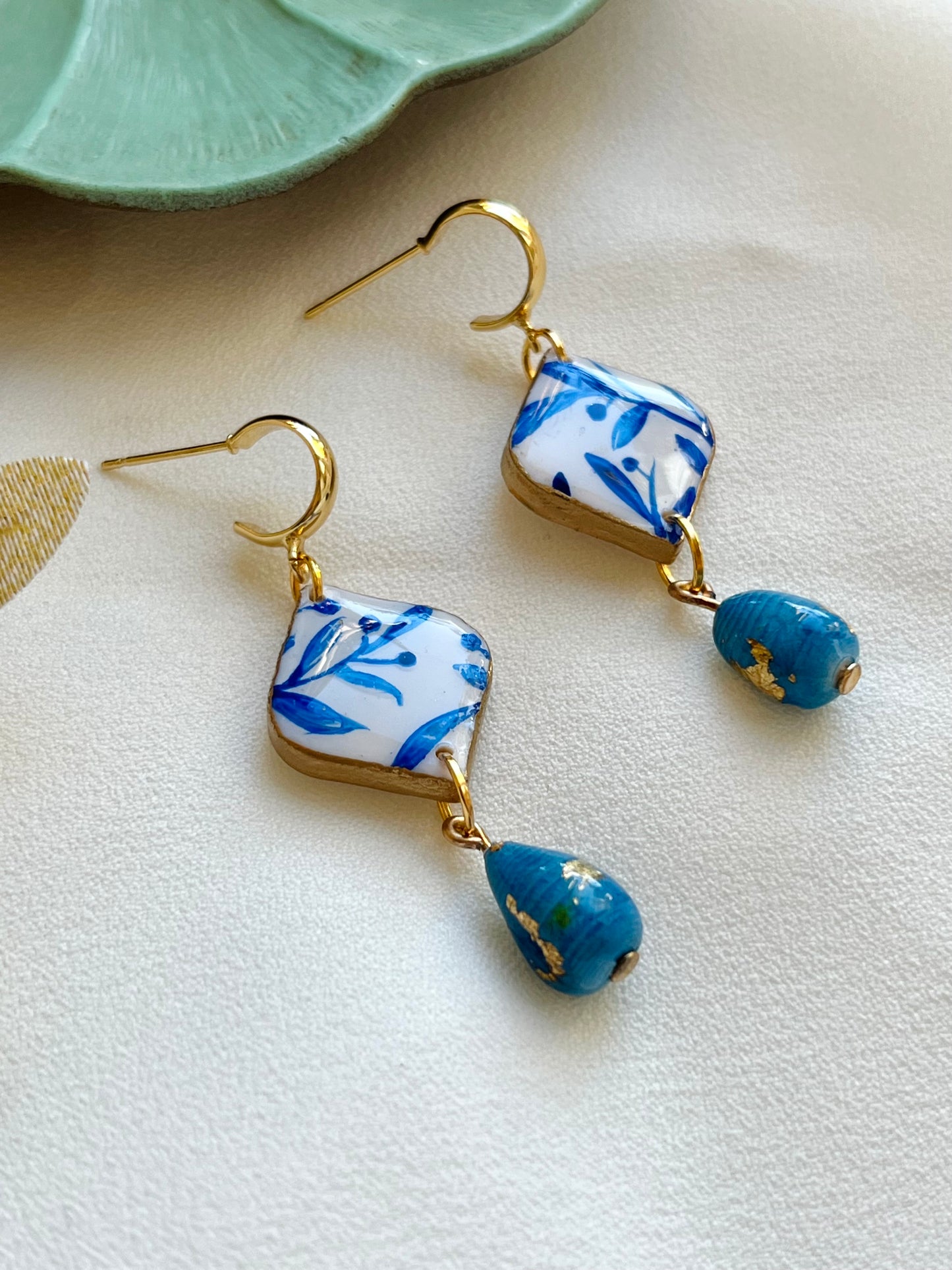 Polymer Clay Hand Painted Earrings