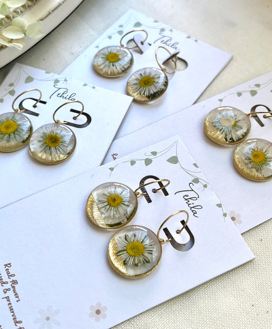 Pressed Flowers | Daisy Earrings