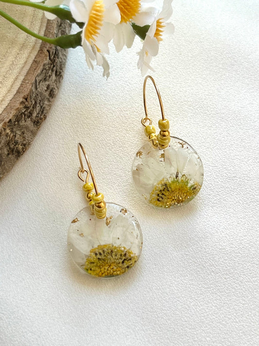 Pressed Flowers | Sunshine Daisy Earrings