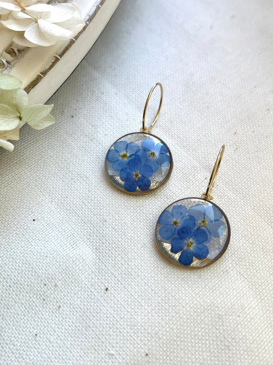 Pressed Flowers | Earrings | Forget-me-not