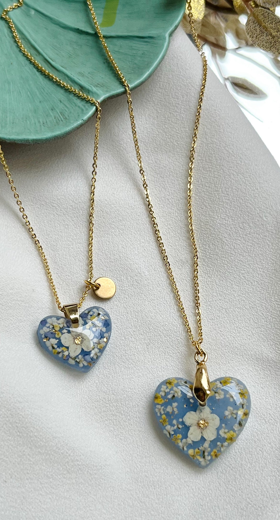 Pressed Flower Necklace | Love Heart