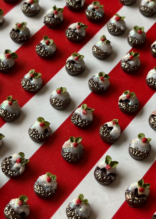 Polymer Clay| Christmas Pudding Studs