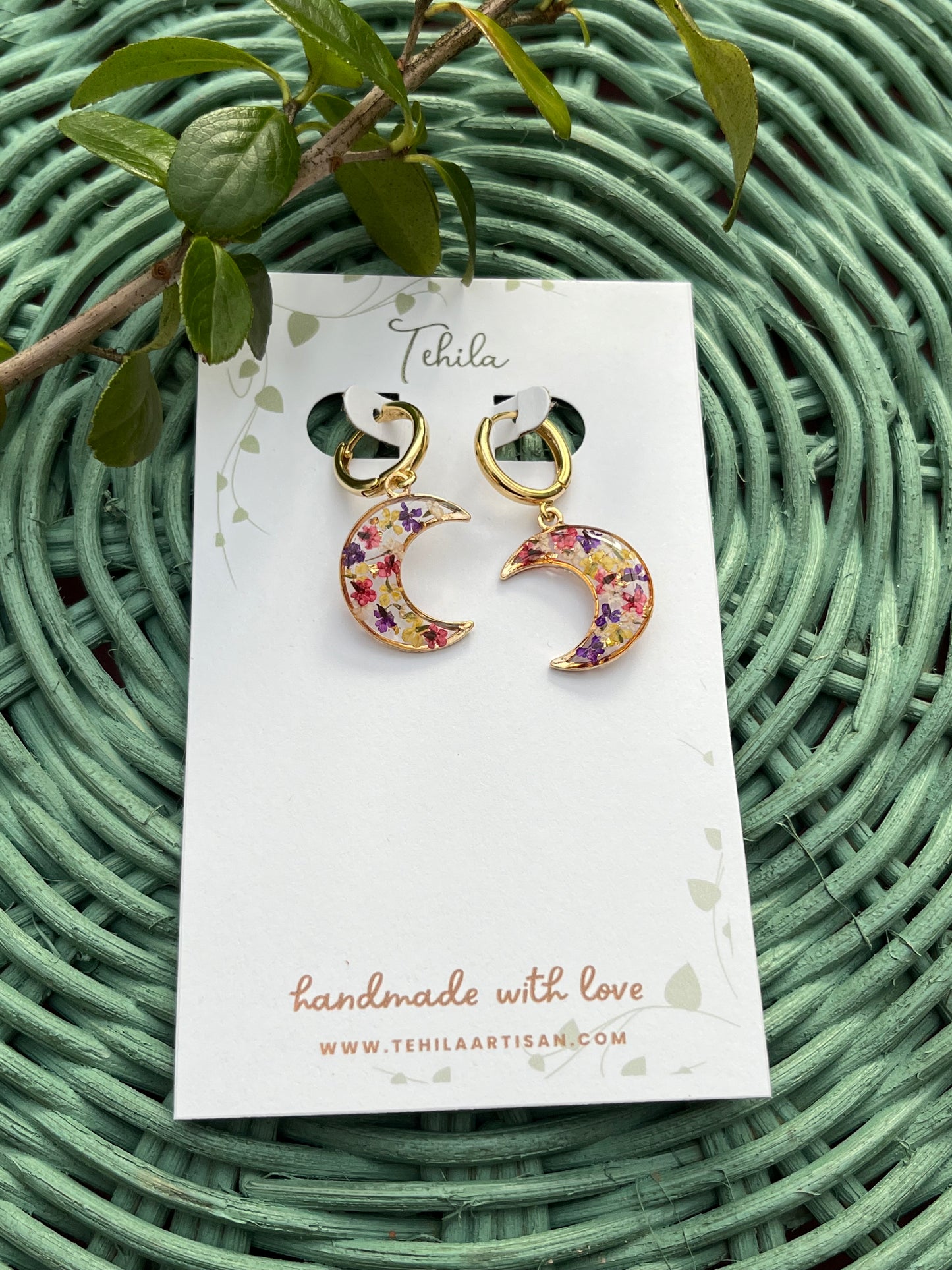 Pressed Flower Earrings