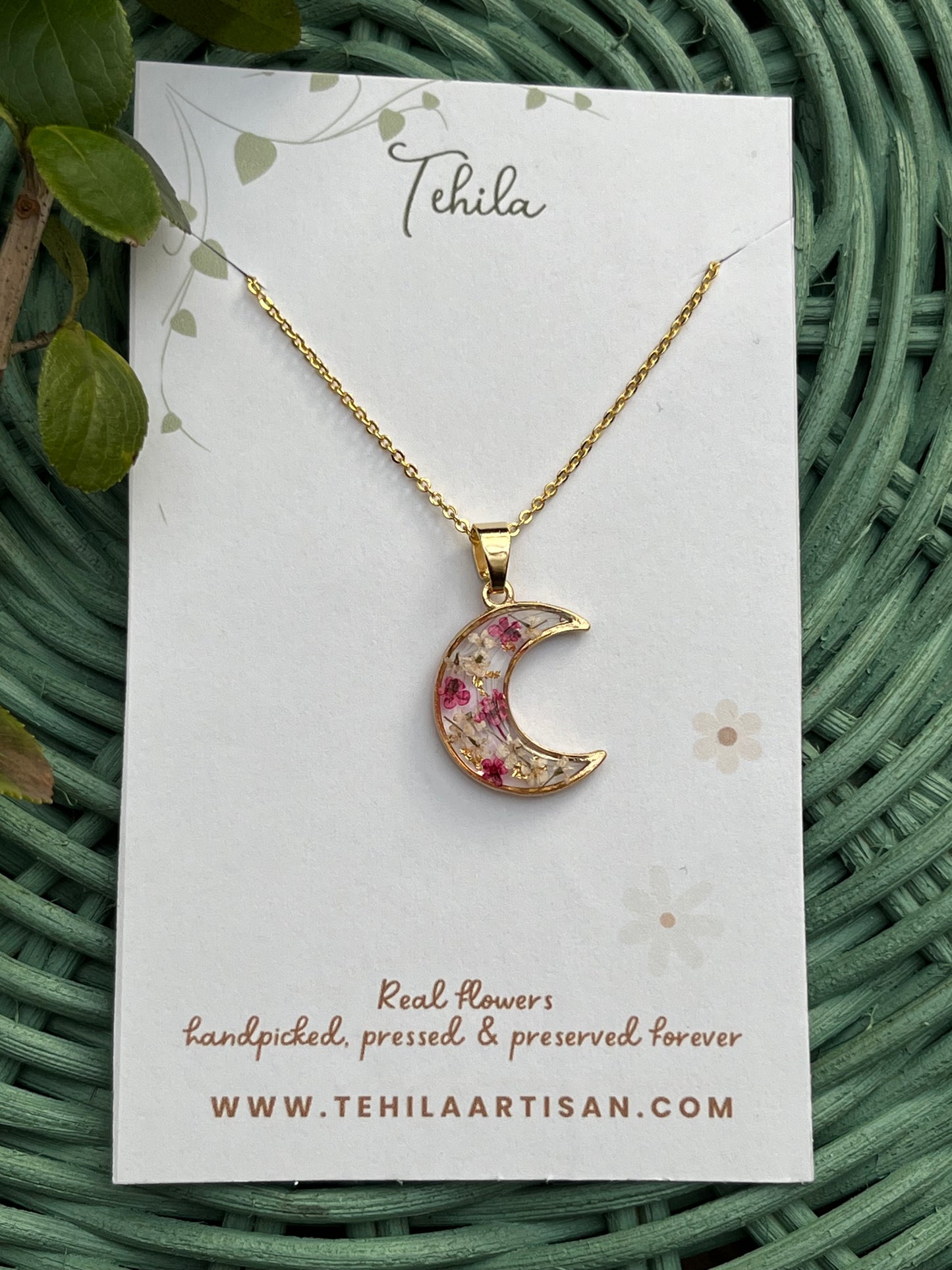 Pressed Flower Necklace