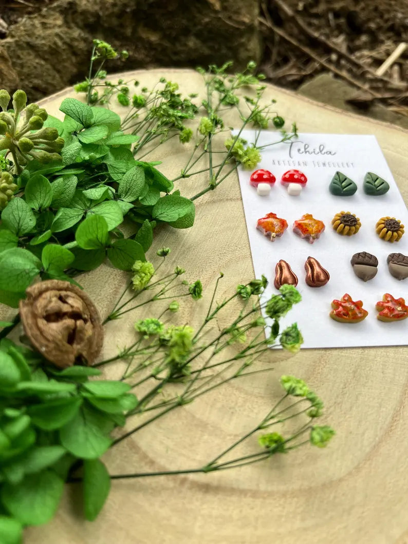Autumn Stud Pack | Polymer Clay | Hypoallergenic