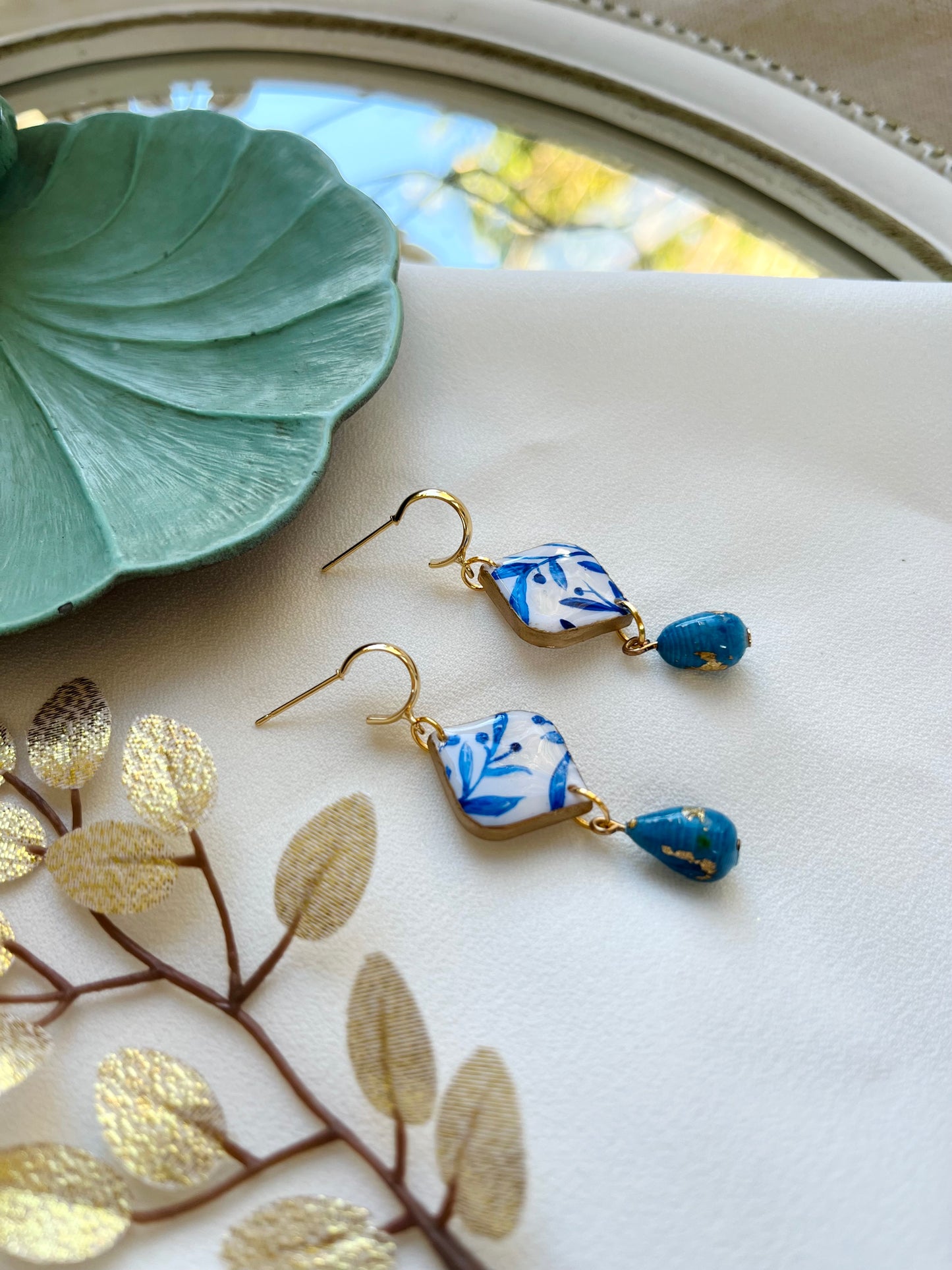 Polymer Clay Hand Painted Earrings