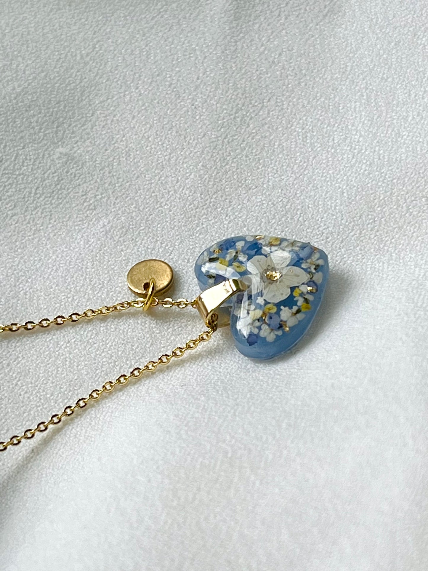 Pressed Flower Necklace | Love Heart