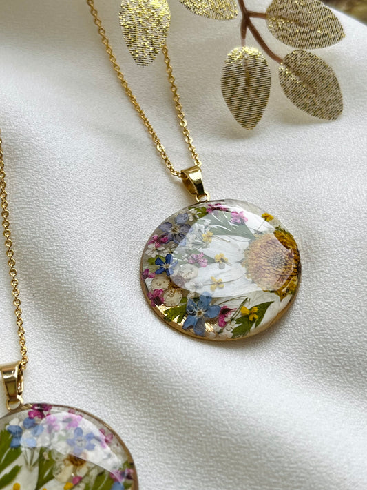 Pressed Flower Necklace