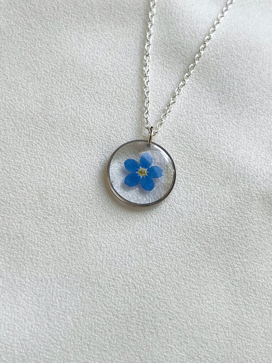 Pressed Flowers | Forget Me Not | Necklace