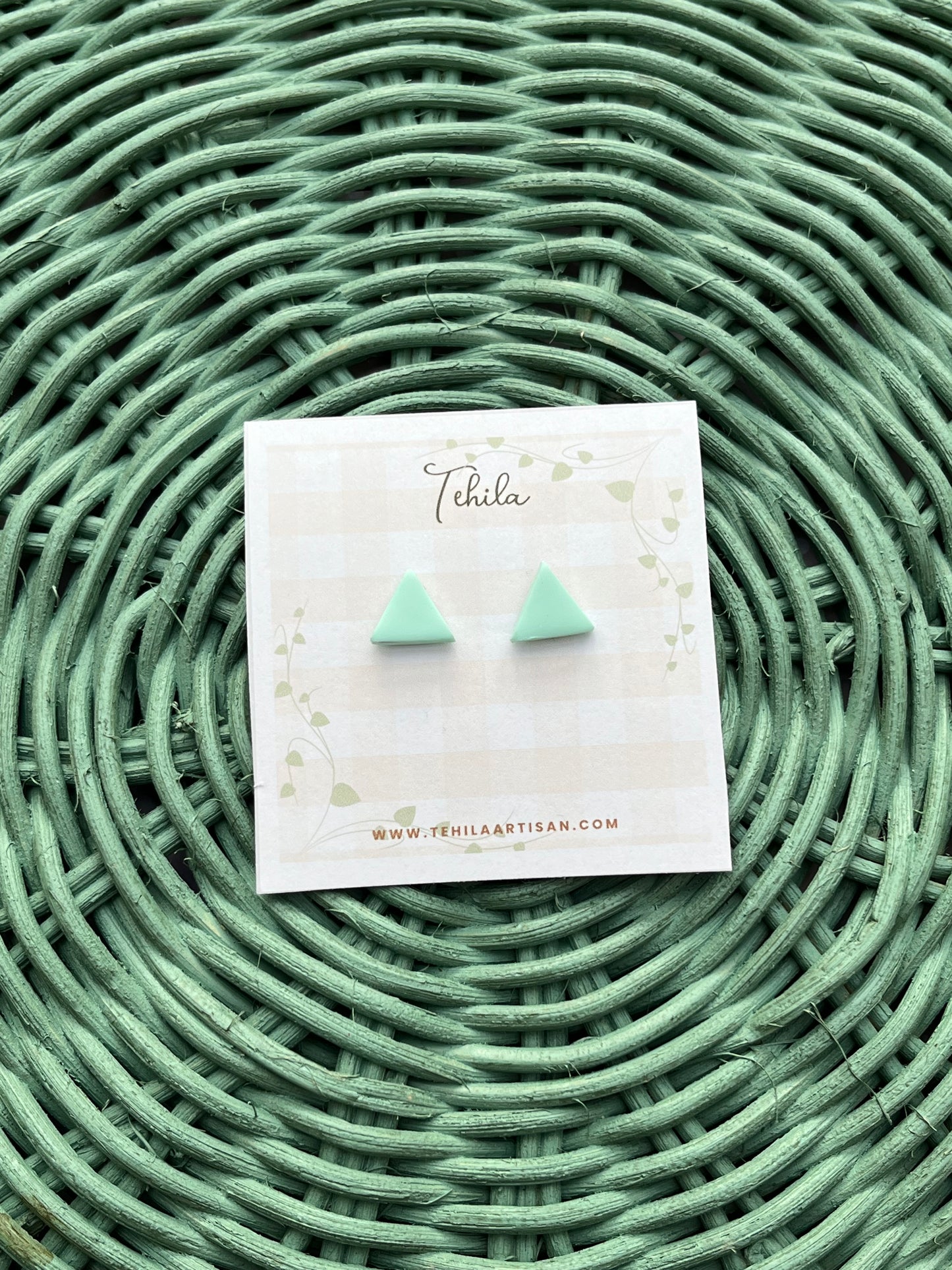 Polymer Clay| Triangle studs