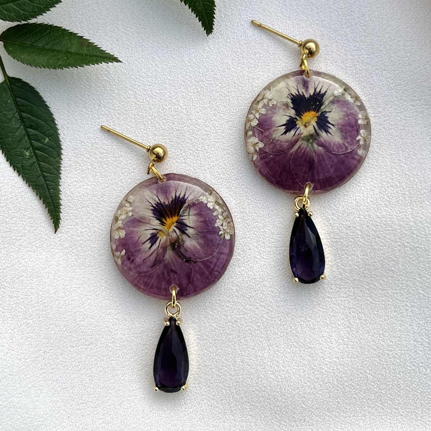 Pressed Flower Earrings
