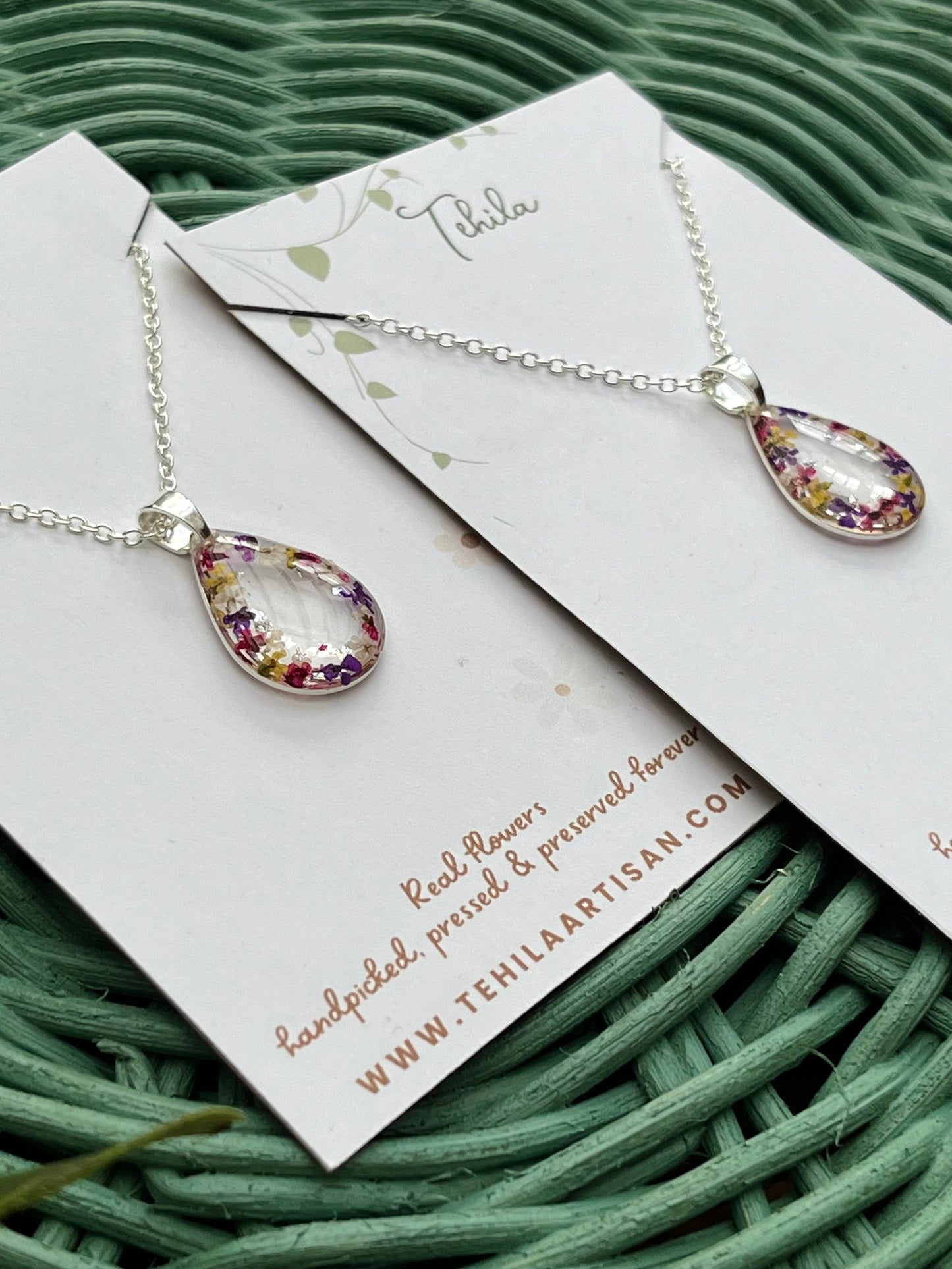 Pressed Flower Necklace