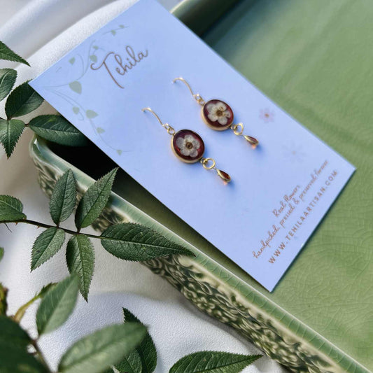 Pressed Flower Earrings