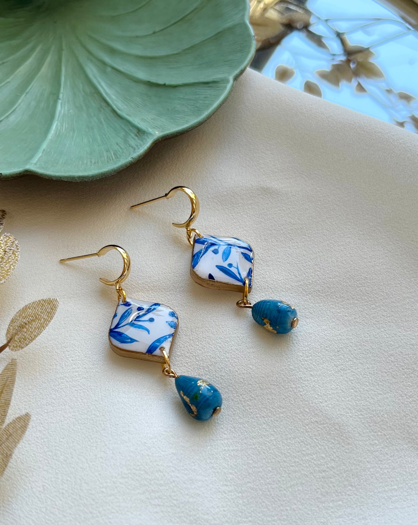 Polymer Clay Hand Painted Earrings