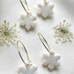 Polymer Clay Snow Flake Earrings