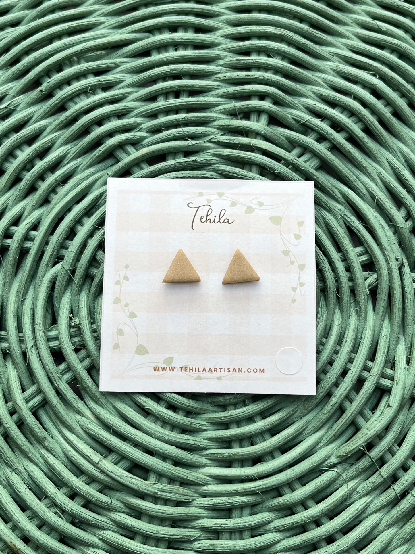 Polymer Clay| Triangle studs