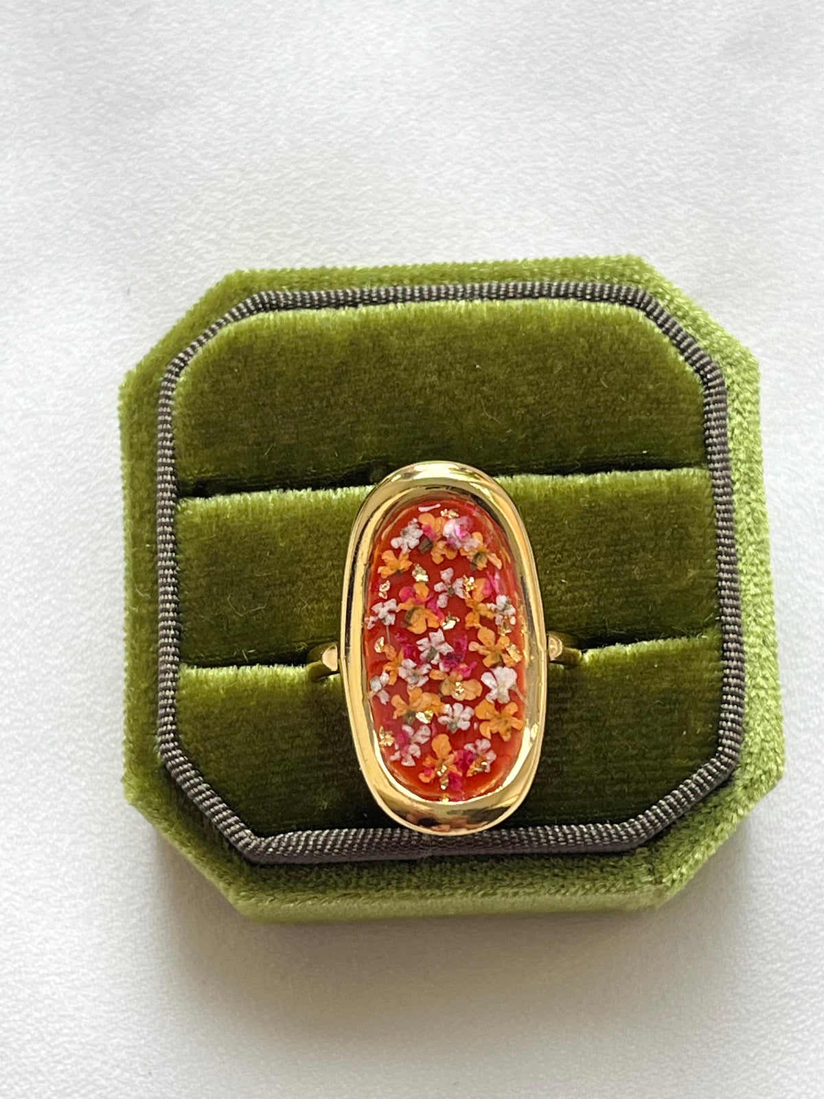 Pressed Flower | Adjustable Ring
