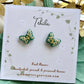 Pressed Flower Butterfly Studs