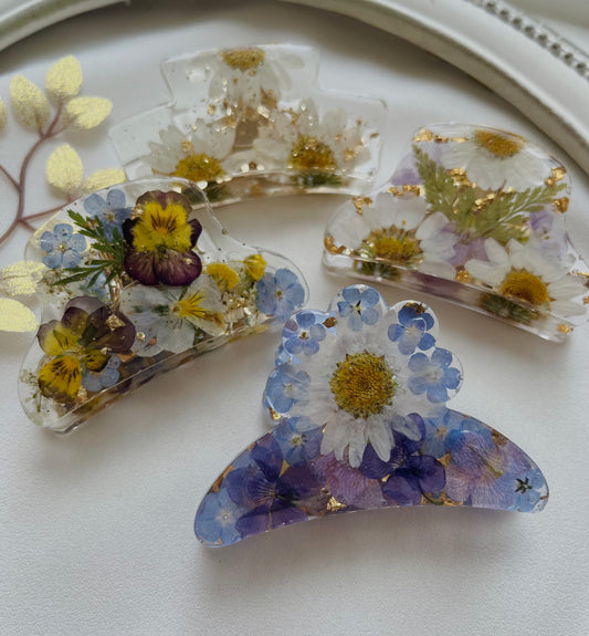 Pressed Flowers | Claw Clips