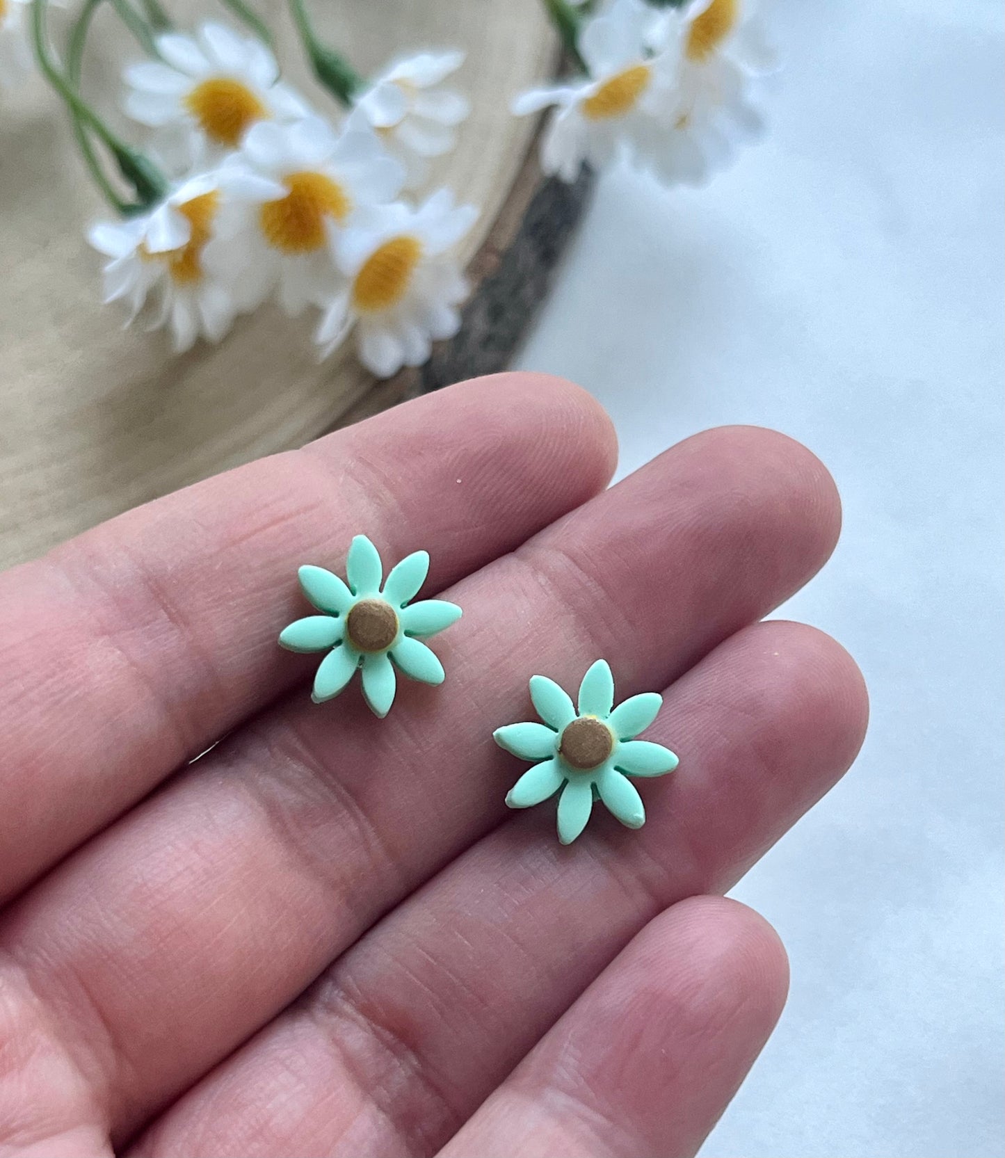 Polymer Clay | Daisy Studs | Hypoallergenic