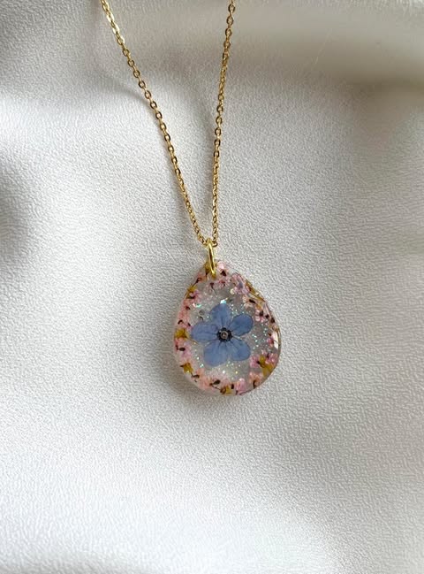 Forget-Me-Not Necklace | Pressed Flowers