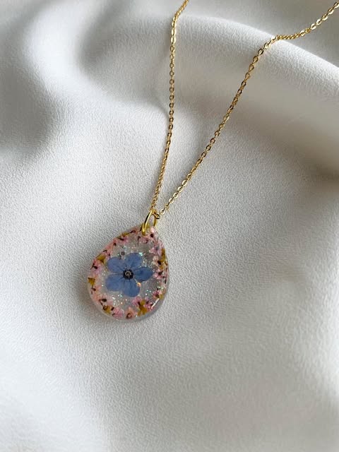 Forget-Me-Not Necklace | Pressed Flowers