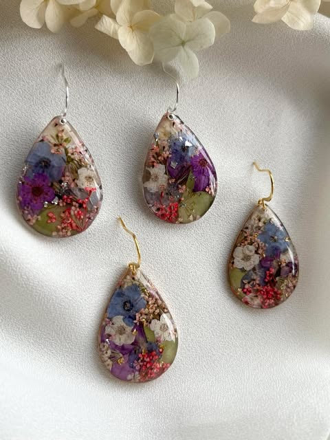 Full Bloom Earrings | Pressed Flowers