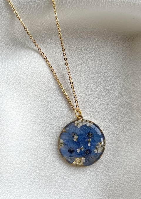 Forget-Me-Not Necklace |Pressed Flowers