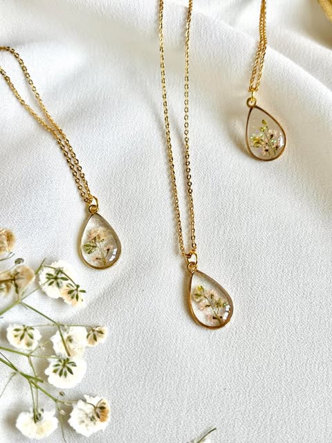 Wildflower Necklace | Pressed Flowers