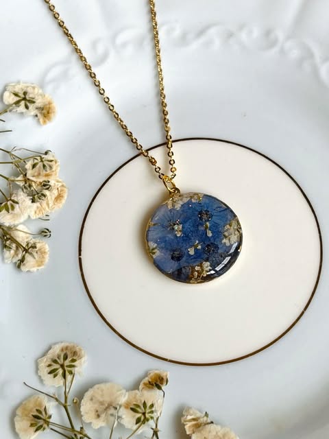 Forget-Me-Not Necklace |Pressed Flowers