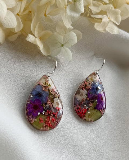 Full Bloom Earrings | Pressed Flowers