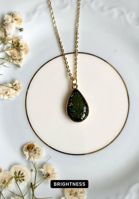 Black Fern Necklace | Pressed Flowers