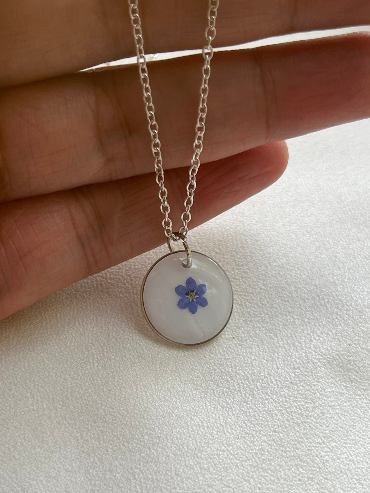 Pressed Flowers | Forget Me Not | Necklace
