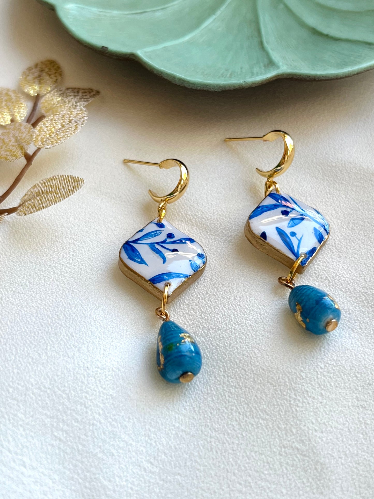 Polymer Clay Hand Painted Earrings