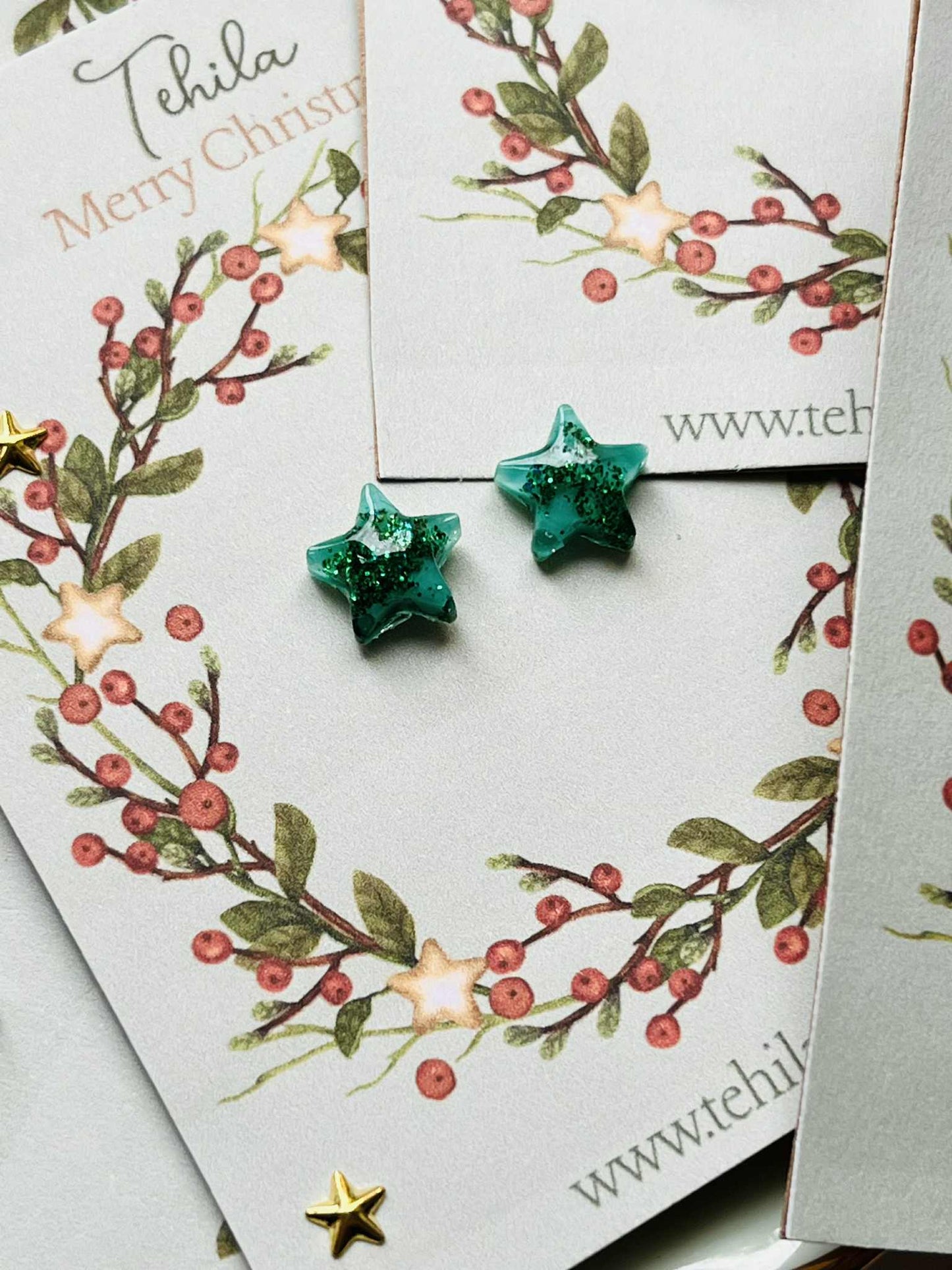 Sparkly Star Studs