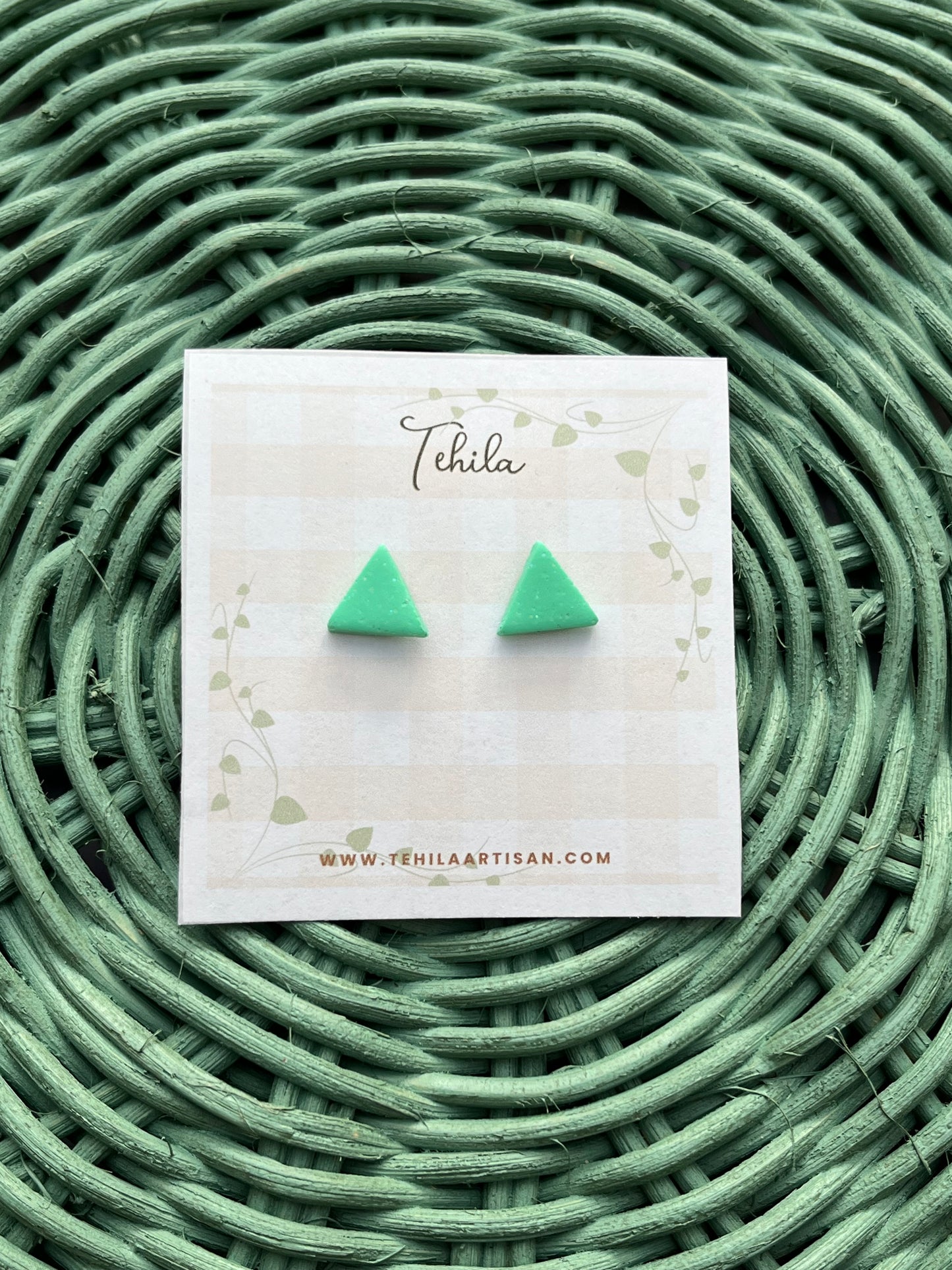 Polymer Clay| Triangle studs