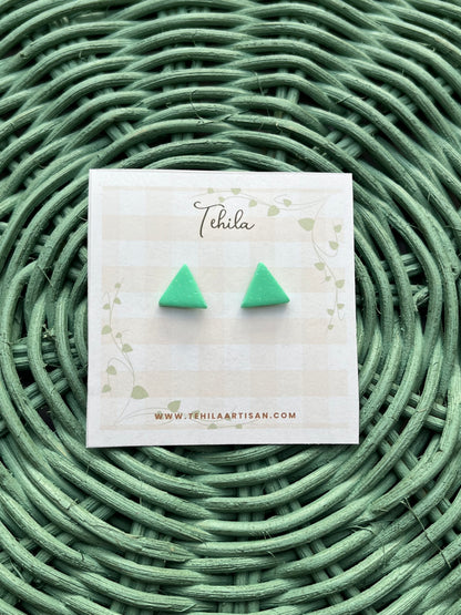 Polymer Clay| Triangle studs