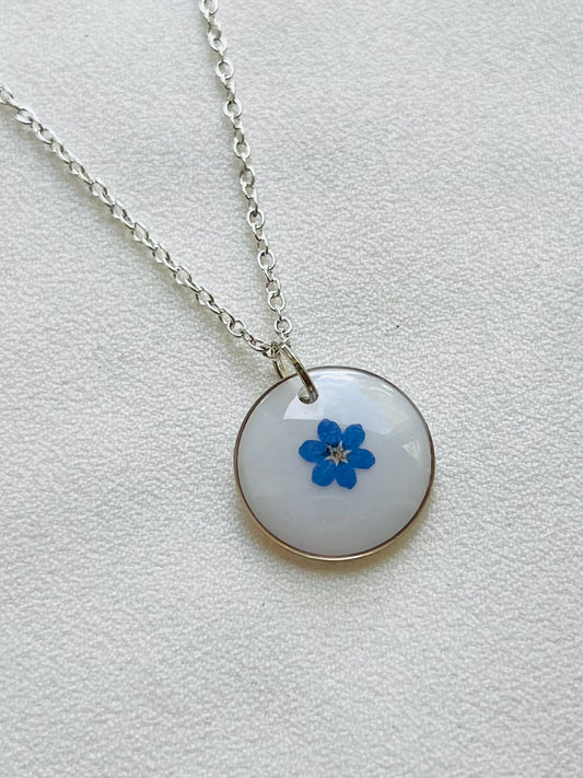 Pressed Flowers | Forget Me Not | Necklace