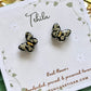 Pressed Flower Butterfly Studs