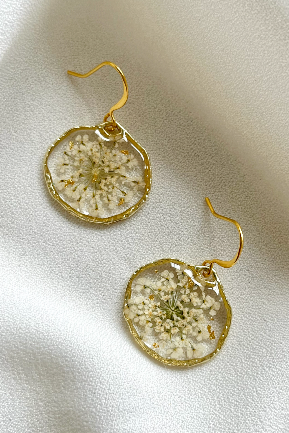 Anne’s Lace | Pressed Flower Earrings