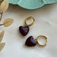 Polymer Clay Heart Earrings