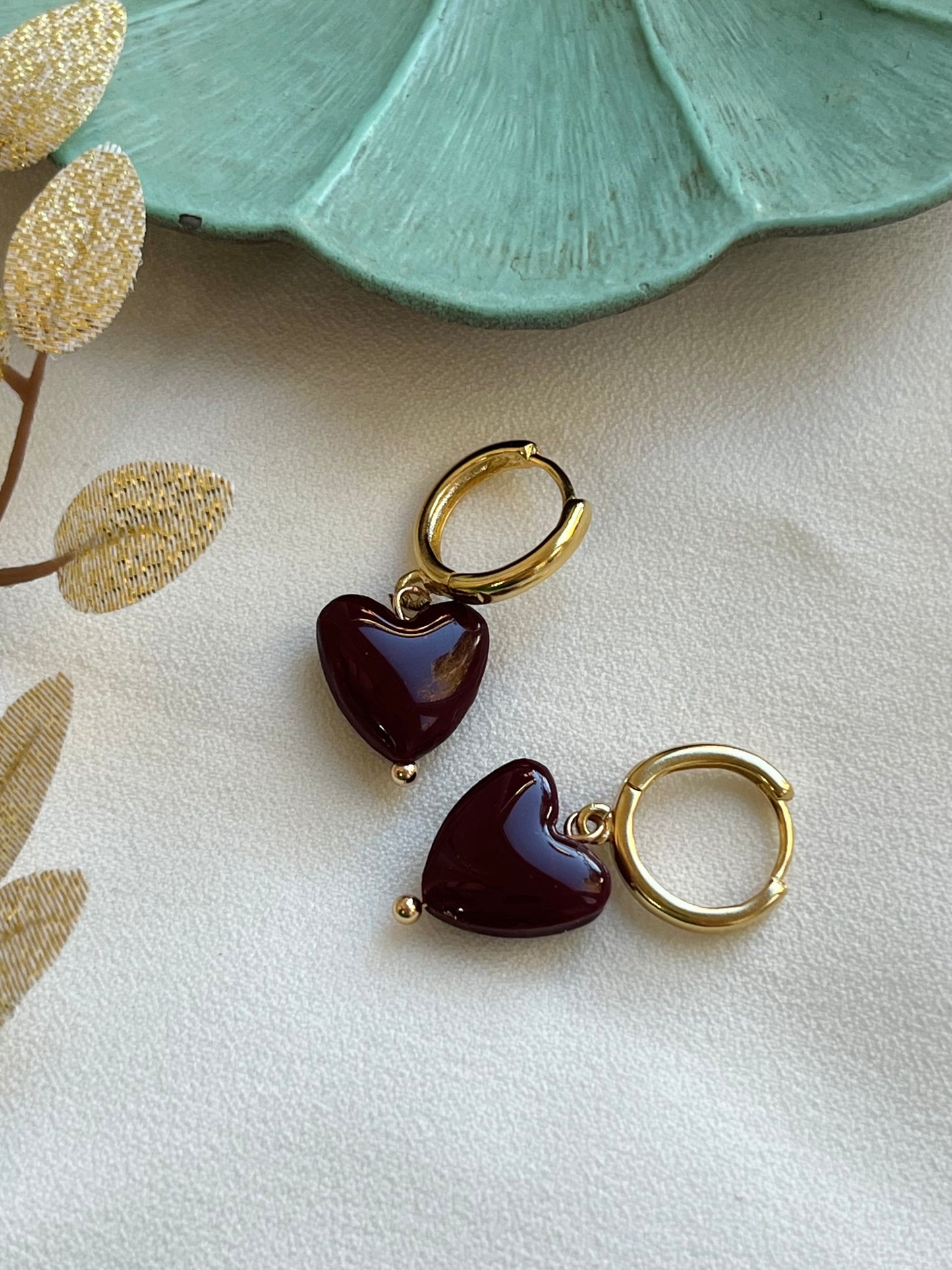 Polymer Clay Heart Earrings