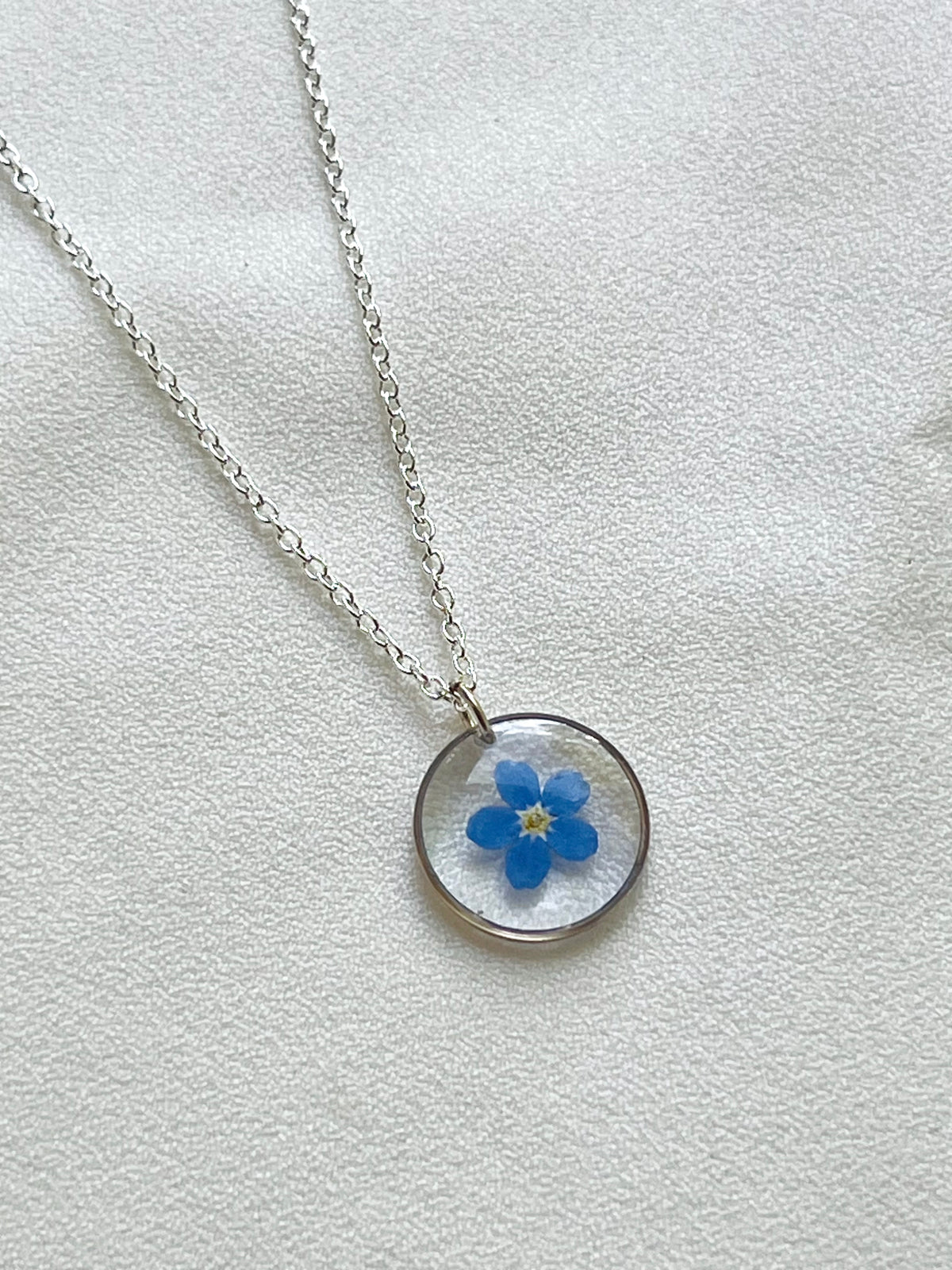 Pressed Flowers | Forget Me Not | Necklace