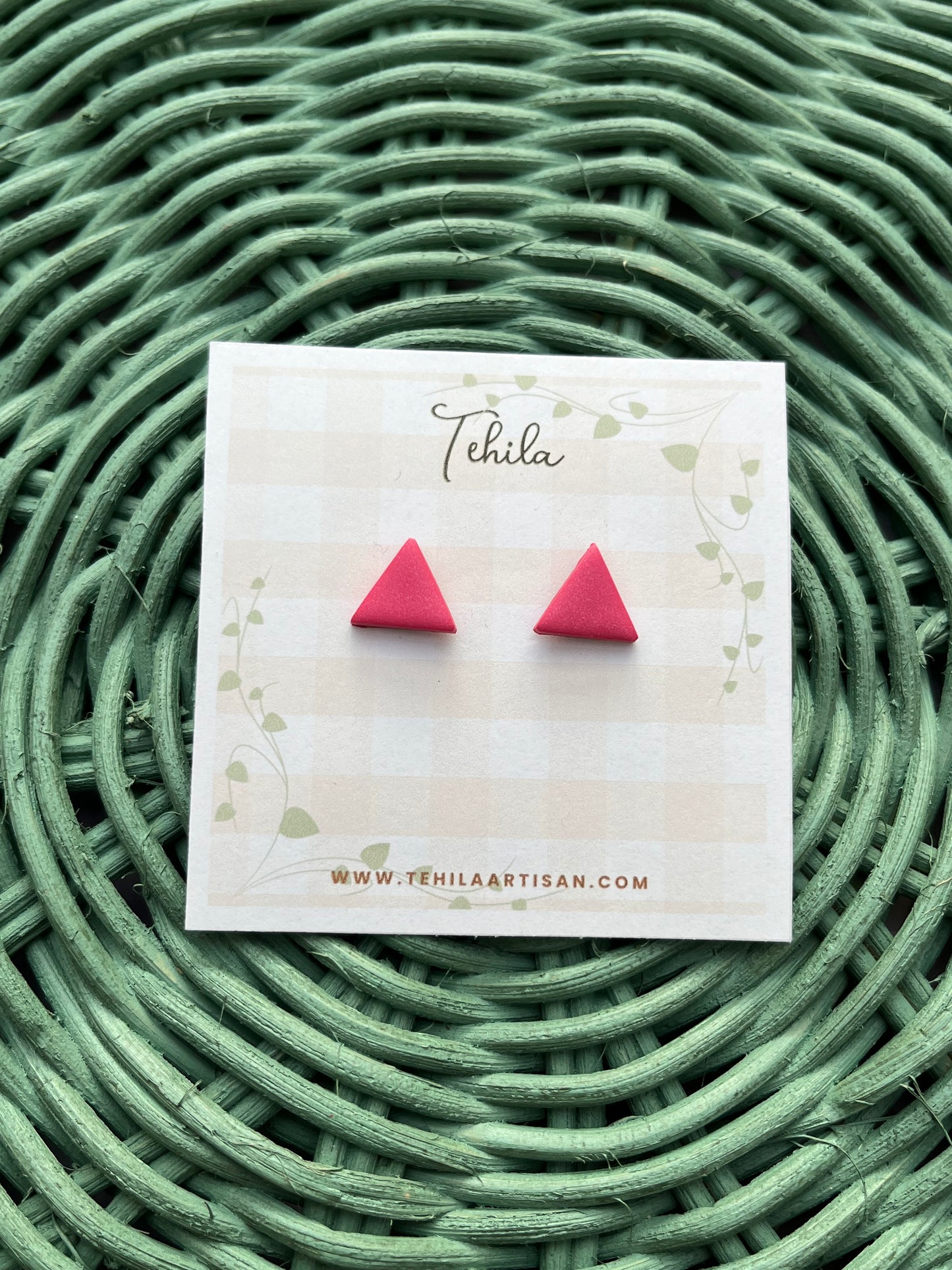 Polymer Clay| Triangle studs