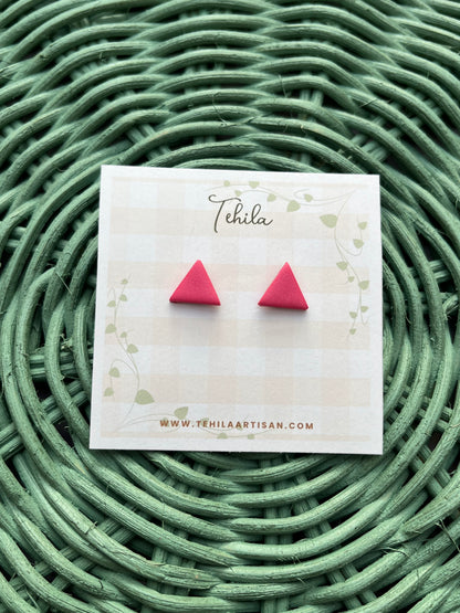 Polymer Clay| Triangle studs
